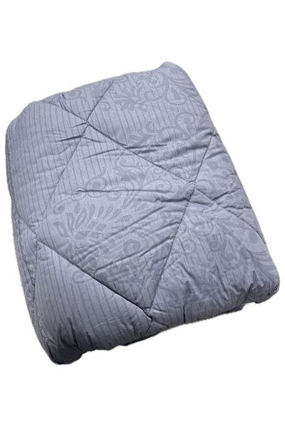 Clasy 100% Cotton Ranforce Single Quilt |   Anthracite Risa V1 & Blue Flower Pattern