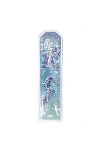 VUKİ Semn de carte cu sclipici și apă cu model astronaut