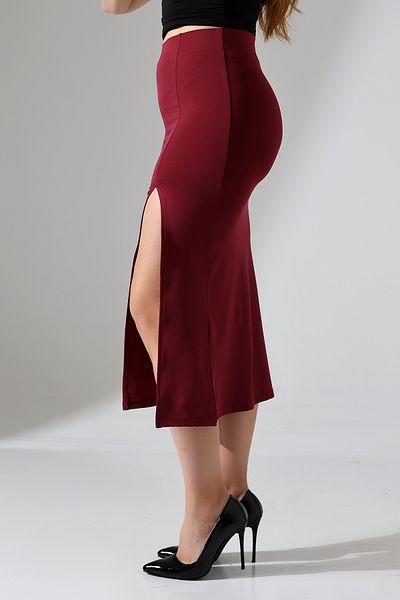 Gugus Fusta cu fantă de 82 cm / Fusta creion / Fusta lungă cu fantă