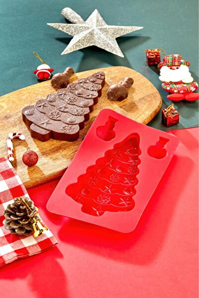 Nandy Home Christmas Tree Themed Silicone Dubai Chocolate Mold