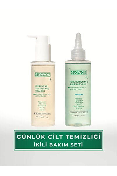 GLOWON Günlük Cilt Temizliği 2'li Avantajlı Set