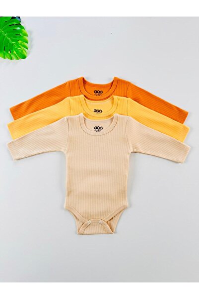 EFU BABY بدلة أطفال أساسية من القطن للجنسين مكونة من 3 قطع