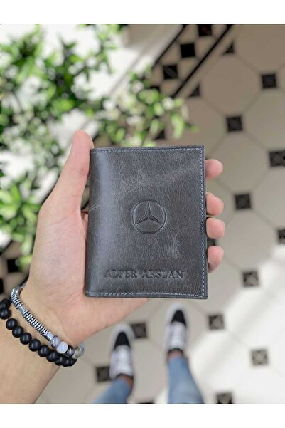 VİSSO MERCEDES Araç Uyumlu VİSSO 1904 Hakiki Deri Araç Ruhsat Kılıfı İsme Öze...