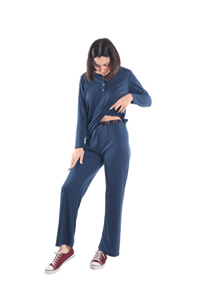 ASN concept قيعان بيجامة باللون الأزرق الداكن للمرأة