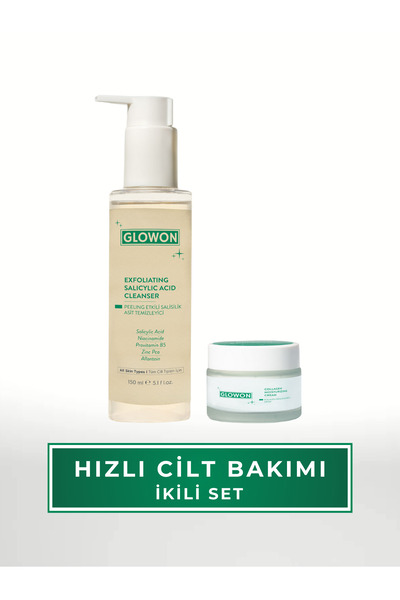 GLOWON Kolajen & Hyaluronik Asit Içeren 2'li Cilt Bakım Seti