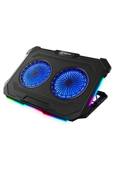ADDISON Rampage Sirius S46 Rgb 17.3 - Notebook Cooler with Light, 2 Fans, Height Adjustment