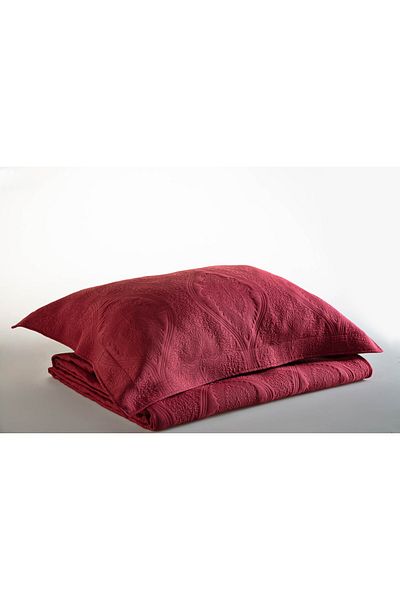 Bellona Lavinia Double Bedspread Set, Burgundy Color