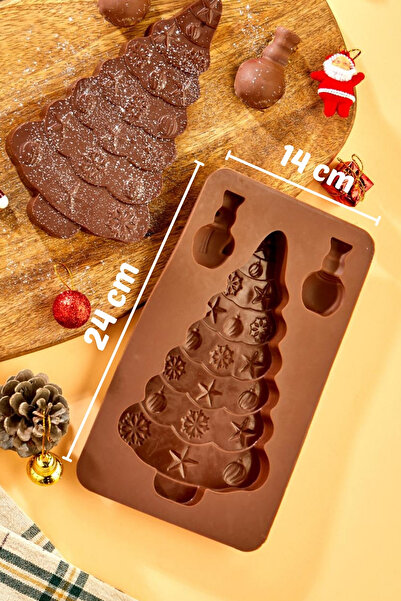 Nandy Home Christmas Tree Themed Silicone Dubai Chocolate Mold
