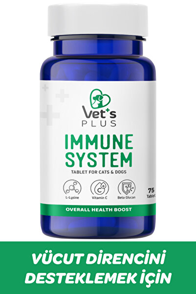 Vet's Plus Immune System Tablet 75’li (Bağışıklık Sistemi Güçlendirici, Kedi ve Köpekler için)
