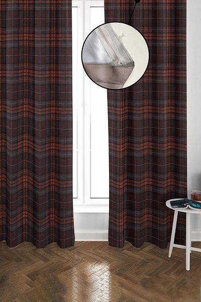 Doruklar Home Collection Blackout Light Proof Blackout High Quality Background Curtain 140 X 270