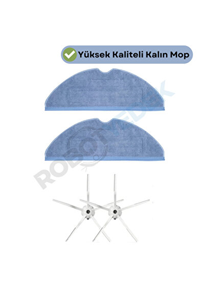 robotyedek Roborock S7 White - ممسحة بديلة وفرشاة جانبية متوافقة، مجموعة مكون...