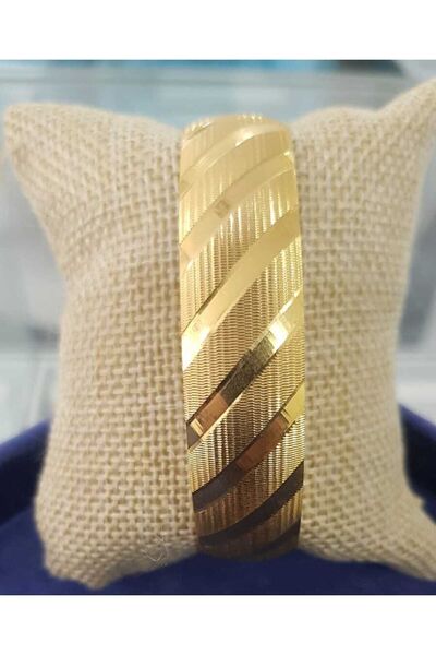 vogutima jewelery&silver by timuçin mavili Kadın Altın Kaplama Bilezik - 15mm Afrodit 24 Ayar Kaplama • Düğün • Nişan • Söz • Takı Bileziği