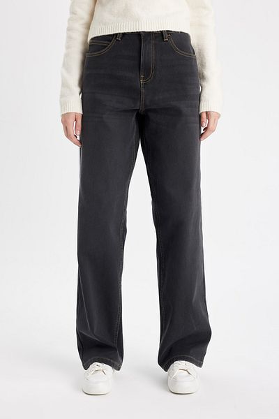 DeFacto Relax Fit High Waist Long Jean Pants C9616Ax24Wn