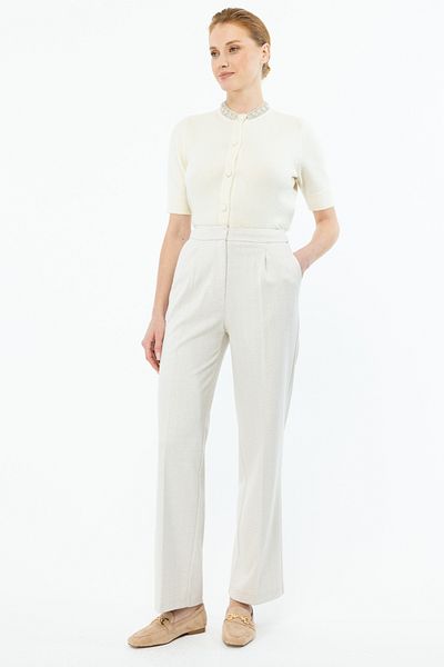 Ekol PATTERNED BOWL LEG PANTS