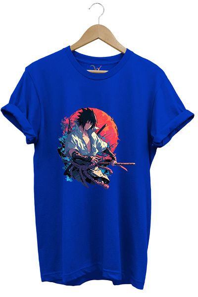 WİDİ Unisex Anime Manga Streetwear με εμπριμέ κομψό σχέδιο 100% βαμβακερό μπλουζάκι με λαιμόκοψη