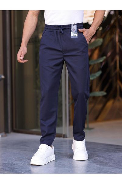WKM Pantaloni de jogging casual pentru bărbați, tricotați, confortabili