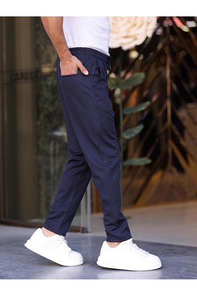 WKM Pantaloni de jogging casual pentru bărbați, tricotați, confortabili