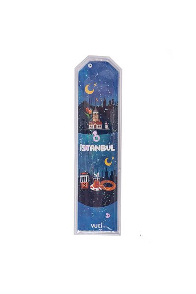 VUKİ Semn de carte cu model Istanbul cu sclipici