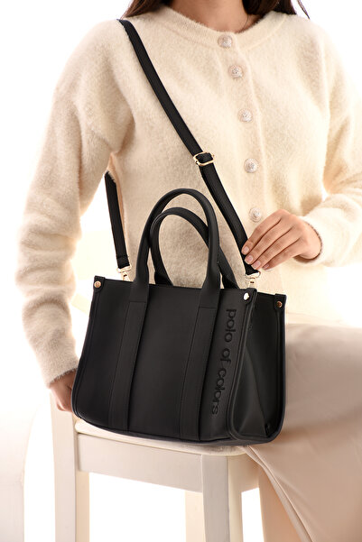Polo Of Colors Impolo Gemma Lkblack Women's Shoulder and Shoulder Bag 23X30 Size