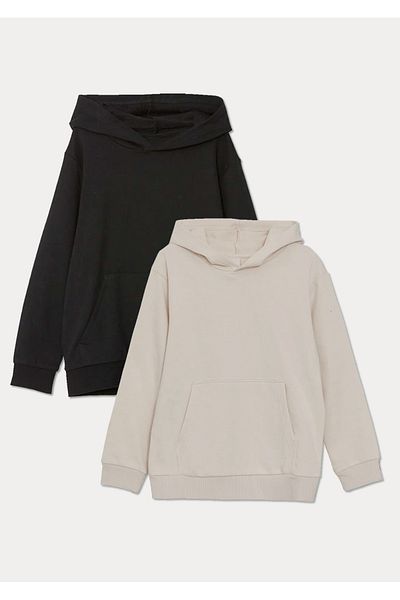 DFN Kids 4-10 Years Old Children's Hooded Thick Sweatshirt Set