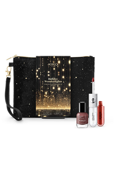 Kiko MAKYAJ SETLERİ - Holiday Wonderlights Forever Together Makeup Gift Set - 02 Burgundy Deluxe
