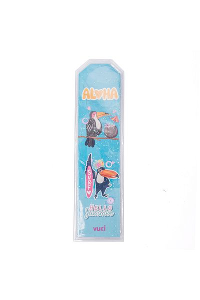 VUKİ Semn de carte cu sclipici și apă cu model de animale