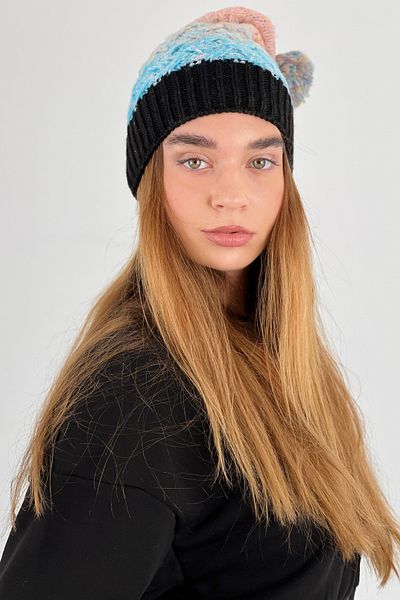 Miss Poem Colorful Knitted Patterned Beret