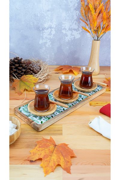 Bambum Leaf Colored Kangaroo Rectangular Tray