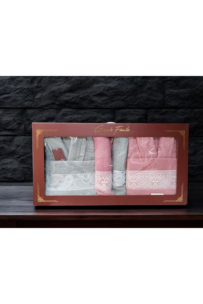 Minteks Mi̇nteks Nova 6-Piece Family Bathrobe Set