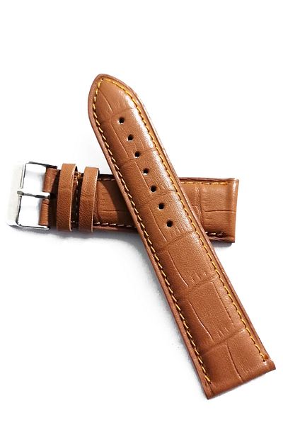 FADO Genuine Leather Watch Band - 18 mm (47) Tan, Compatible with Any Watch