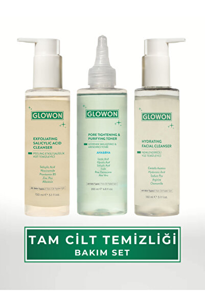 GLOWON Aha/bha Içerikli Gözenek Sıkılaştırıcı&temizleyici 3’lü Avantajlı Bakı...