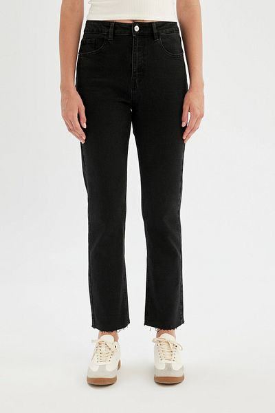 DeFacto Mary Vintage Straight Fit High Waist Ankle Length Jean Pants C6382Ax24Au
