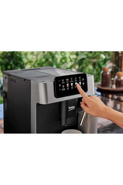 Beko Automatic Bean-Cup Espresso coffee machine 19 Bar, LCD display, 2L tank, 2 Nozzles - CEG7304X