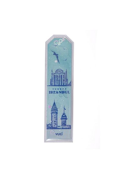 VUKİ Semn de carte cu model Istanbul cu sclipici