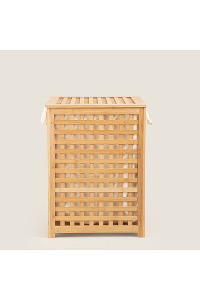 Chakra Bamboo Laundry Basket 62x45 Cm Natural