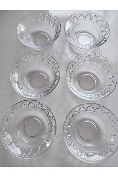 kurt41 طقم وعاء زجاجي للعرض - طقم وعاء صلصة للوجبات الخفيفة مكون من 6 قطع (قط...