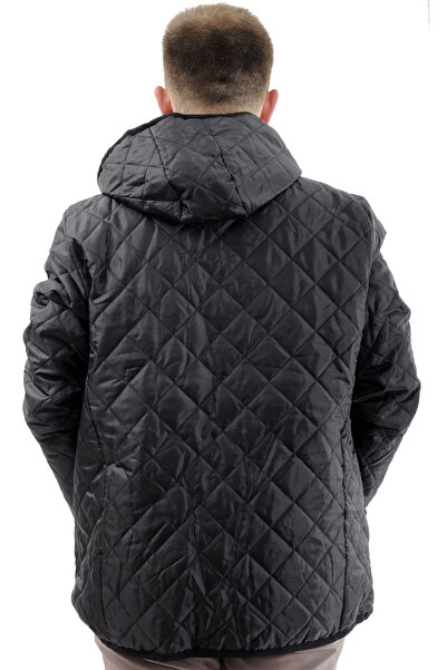 ModeXL Ανδρικό παλτό μεγάλου μεγέθους - Τσέπες και φερμουάρ, Cold Proof Anthracite U24600