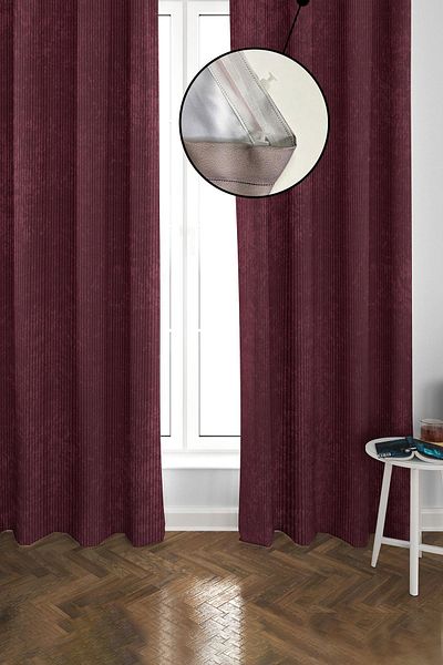 Doruklar Home Collection Blackout Light Proof Blackout High Quality Background Curtain 140 X 270