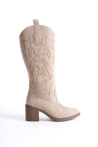 Modabuymus Cazal Шкіряні чобітки на підборах з вишивкою Western Чобітки