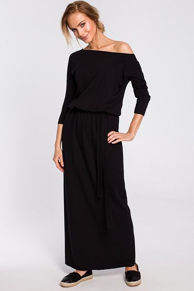 Made of Emotion Rochie maxi din bumbac cu centura in talie