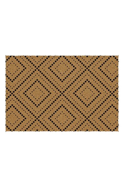 Decovetro Doormat Square Polka Dot Patterned Door Mat 40 X 60 cm