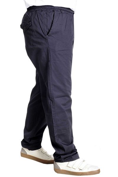 ModeXL Mode Xl Παντελόνι μεγάλου μεγέθους Λινό Jogger Milano 21913 Navy Blue