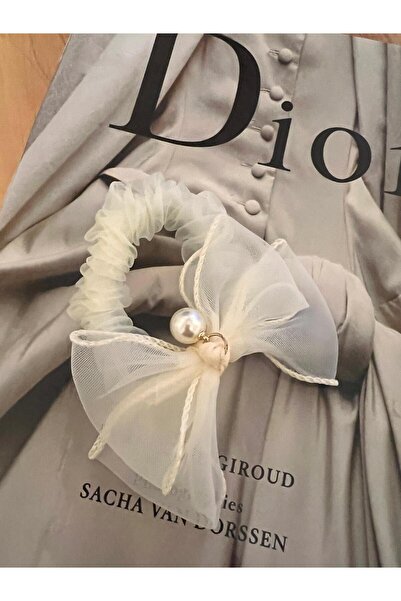 Rachel Pearl Detailed Bow Bagel Hair Clip