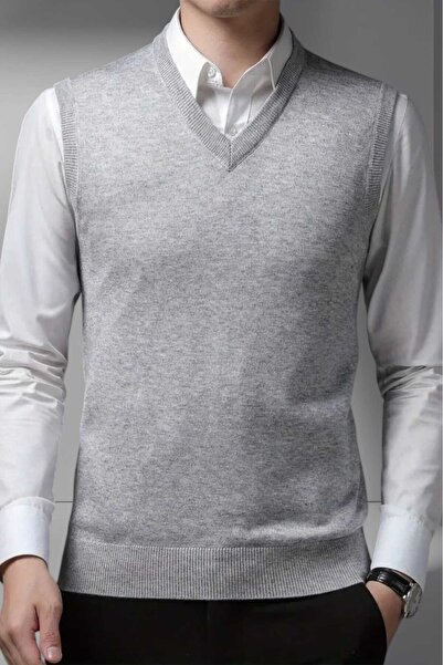 Mood Agenda Чоловічий светр з V-подібним вирізом Светр Чоловічий светр з тонким вирізом