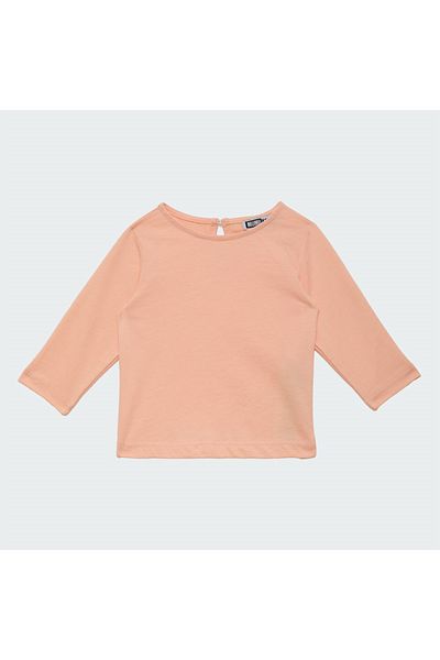mumuko Baby Girl Long Sleeve Tshirt Salmon Color 100% Cotton