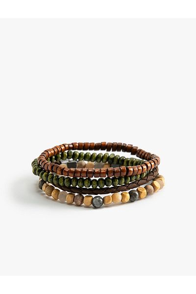 Koton Bracelet Set of 4 Wooden Beads Multicolored
