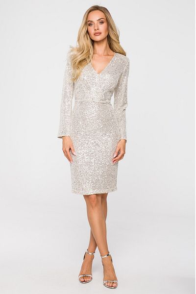 Made of Emotion Rochie mulata cu paiete, cu decolteu