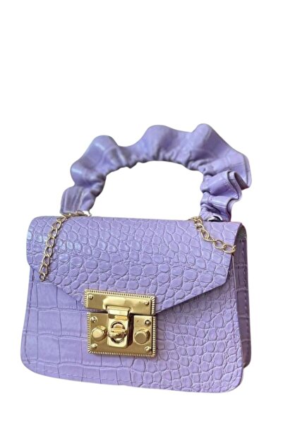 AREGA Lila Çapraz Gold Zincir Askılı Mini Kız Çocuk Çantası