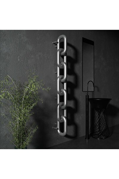 carisa Link Dikey Paslanmaz Çelik Radyatör Modern Tasarım Satine 183,5 x 24 cm