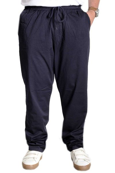 ModeXL Mode Xl Παντελόνι μεγάλου μεγέθους Λινό Jogger Milano 21913 Navy Blue